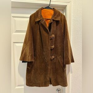 Vintage Brown Corduroy Women's Coat
